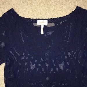 Gorgeous laundry size small sheer, lacy top